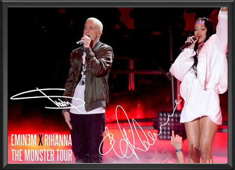 Eminem & Rihanna - Tour Signed Music Print